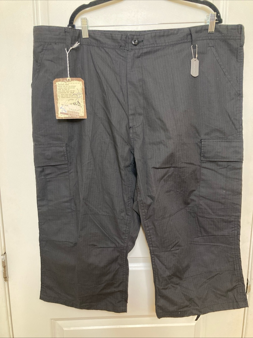 Women’s Rothco Ultra Force Tactical B.D.U Cotton Rip Stop Black Cargo Capri 2X